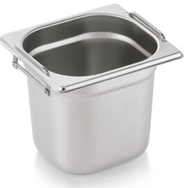 Ruostumaton teräksinen Gastronorm-vuoka kahvalla GN1/6 syvyys 150mm | Adexa 8166H