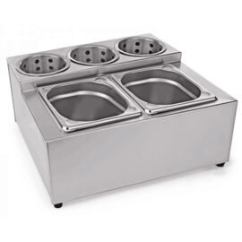 Kaupallinen Mauste- ja Aterinpidike, sisältäen astiat | Adexa CH002