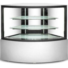 Kakku Laskuri 330 litraa 2 hyllyä Kaarilasinen Kulmayksikkö Ruostumaton Teräs | Adexa CW350C