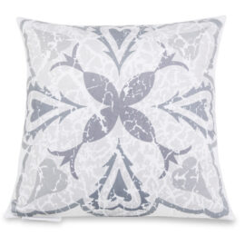 Tyynynpäällinen 50x50cm Valkoinen harmaalla kuviolla | Siexa DPC50501