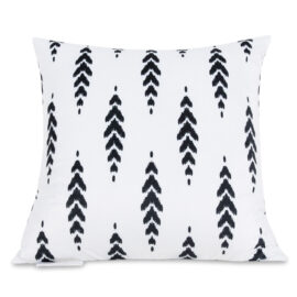 Tyynynpäällinen 50x50 cm Valkoinen mustalla kuviolla | Siexa DPC50502