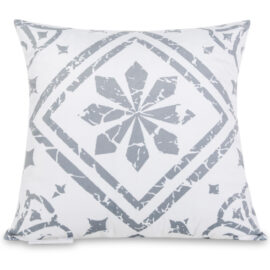 Tyynynpäällinen 50x50cm Valkoinen harmaalla painatuksella | Siexa DPC50503