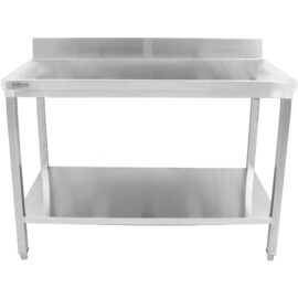 Premium-työtaso kaupalliseen käyttöön Ruostumaton teräs Alahylly Selkäosa 1000x700x900/1000mm | Adexa DWT10070