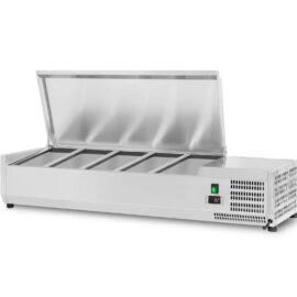 Jäähdytetty Tarjoilutaso 1400mm 6xGN1/3 Syvyys 380mm Ruostumaton teräskansi | Adexa GA514