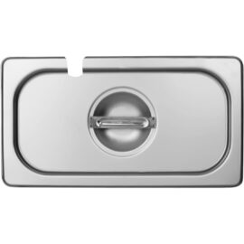 Ruostumattoman teräksen Gastronorm-astian kansi kauhan aukolla GN1/3 | Adexa 813LN