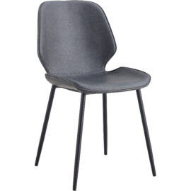 Side Dining Chair PU-nahkaistuin Vaaleanharmaa | Adexa GSYH003LG