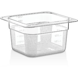 Polykarbonaatti Gastronorm-astia GN1/6 Syvyys 100 mm Kirkas | Adexa P8164