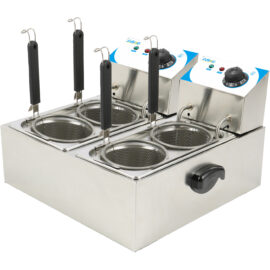 Kaupallinen sähköinen pastankeittolaite, 4 koria, 2x4 litraa, pöytämalli | Adexa PCM4L2