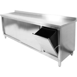 Kaupallinen kaappi oikea puoli roska-astia 1800x600x900mm | Adexa SCP60180BRBR