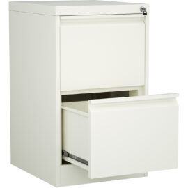 Ammattilainen metallinen arkistokaappi, 2 laatikkoa, 460x620x720 mm, valkoinen | Adexa SEDA2W