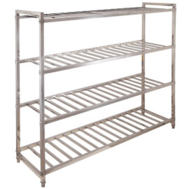 Ammattimainen raskaan sarjan hyllystö Ruostumaton teräs 1800x600x1550mm 4 hyllyä | Adexa SR1800A2