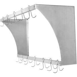 Seinähylly kattila-telineellä 12 koukkua ruostumatonta terästä 900x300x300mm | Adexa VMR0930