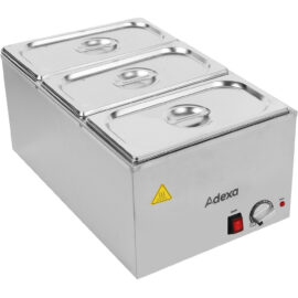 Kaupallinen Bain Marie sisältäen 3xGN1/3 astiaa kannella | Adexa WH706613