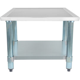 Ruostumattomasta teräksestä valmistettu kaupallinen laitetaso galvanoidulla alahyllyllä ja merireunoilla 800x700x600mm | Adexa WHMT7080