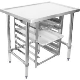 Kaupallinen laitejalusta, jossa on 6-tasoinen tarjotinteline GN1/1 merireunoilla 1200x600x900mm | Adexa WHMTR60120