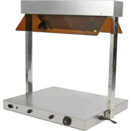 Buffet-ruoanlämmitin valokatoksella Ruostumaton teräs 2 infrapunalamppua Aivastusuojaimet 2xGN1/1 | Adexa WM2FXX