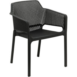 Bistro Ruokatuoli Muovi Musta Sisä- ja Ulkokäyttöön | Adexa WW6044B