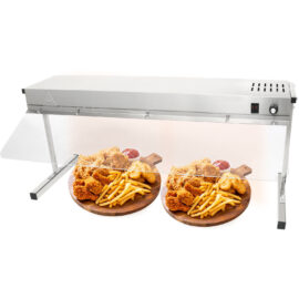 Kaupallinen katos lämpönauhalla ja valaistuksella sekä aivastussuojalla 950x315x457mm | Adexa XDHHC900SG