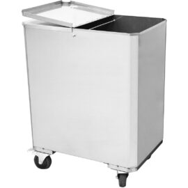 Ainesosien kuljetusvaunu, ruostumaton teräs, 120 litraa | Adexa AEK46