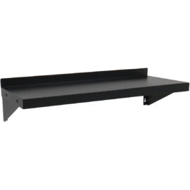 Kaupallinen seinähylly Musta jauhemaalattu teräs 800x300x190mm | Adexa WSPC30080