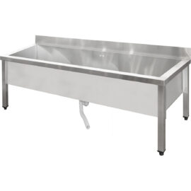 Matala kaupallinen kattilapesuallas Ruostumaton teräs 1 allasta Roiskelevy 1500x600x660mm Neliöjalat | Adexa SMSJY15060