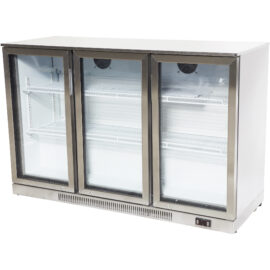 Baarijääkaappi 3 saranoitua ovea 312 litraa Ruostumaton teräs | Adexa SSBC03PP