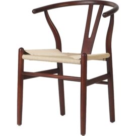 Puunvärinen pyökkipuutuoli, vaalea pähkinän väri ja vaalea punottu köysisohva | | Adexa GSW0029LWBE