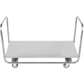 Kaupallinen kahden kahvan alustavaunu ruostumaton teräs 1300x500x750mm | Adexa WHDT13050