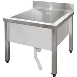 Matala kaupallinen astianpesuallas ruostumattomasta teräksestä 1 allas Roiskeenkestävä 600x600x660mm Neliöjalat | Adexa SMSJY6060