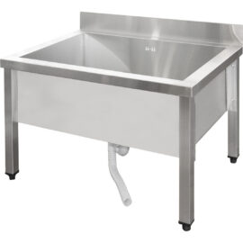 Matalampi kaupallinen kattilanpesuallas ruostumatonta terästä 1 allas roiskesuoja 800x600x660mm neliöjalat | Adexa SMSJY8060