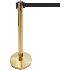 Kultainen este tolppa mustalla sisäänvedettävällä vyöllä 5m | Adexa SBP501C