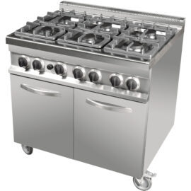 Ammattimainen kaasuliesi 6 poltinta 24 kW GN2/1 kaasuuuni 8 kW | Adexa Hotmax 700 GR763