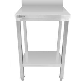 Kaupallinen työtaso Ruostumaton teräs Alahyllyllä Takareuna 450x600x900mm | Adexa DWT4560