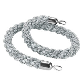 Hopea punottu kaideköysi hopeisilla päillä 1,5 m | Adexa BR01BSS