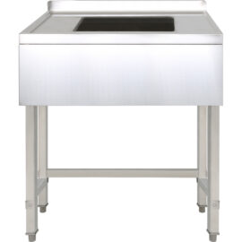 Kaupallinen pesuallas ruostumaton teräs 800x700x900mm 1 allas roiskesuoja 50mm | Adexa DSE8070