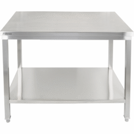 Premium-työpöytä hyllyllä 304 ruostumaton teräs Sopii ulkokäyttöön 1000x600x900mm | Adexa Elite ET260100