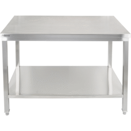 Premium-työpöytä alahyllyllä 304 ruostumattomasta teräksestä Sopii ulkokäyttöön 1200x600x900mm | Adexa Elite ET260120
