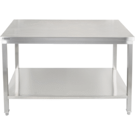 Premium-työpöytä alahyllyllä ulkokäyttöön 304 ruostumatonta terästä 1400x600x900mm | Adexa Elite ET260140