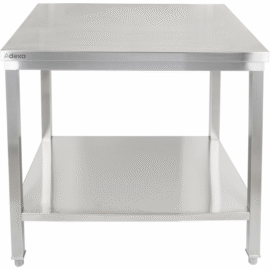Premium-työpöytä alatasolla 304 ruostumattomasta teräksestä Ulkokäyttöön sopiva 600x600x900mm | Adexa Elite ET26060