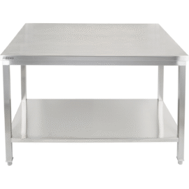 Premium Work -työpöytä alatasolla 304 ruostumatonta terästä Sopii ulkokäyttöön 1400x700x900mm | Adexa Elite ET270140