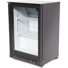 Takalinjainen jäähdytin 1 saranoitu ovi 128 litraa Musta | Adexa BC01PP
