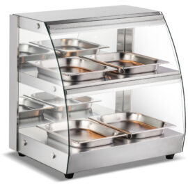 2-tasoinen lämmitetty vitriini 650x464x645mm tiskille | Adexa HW2D2