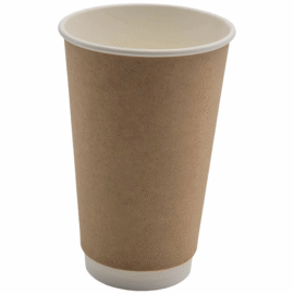 500 kpl Kompostoitavat kahvikupit Yksikerros 16oz/437ml Kraft | Adexa PCDW16K