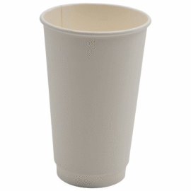 500 kpl kompostoituvia kahvikuppeja Single wall 16oz/437ml valkoinen | Adexa PCDW16W