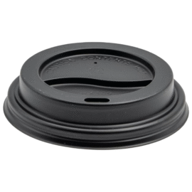 1000 kpl Kahvikupin Kansi 8 oz Kupille Musta | Adexa PCPL8B