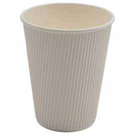 500 kpl Kompostoitavat Kahvikupit Yksiseinäiset 12oz/355ml Valkoinen | Adexa PCRW12W