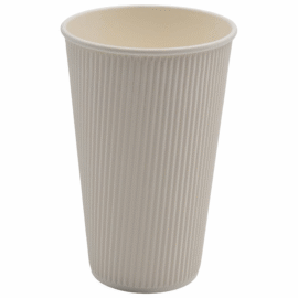 500 kpl Kompostoitavat Kahvikupit Yksikerroksinen 16oz/437ml Valkoinen | Adexa PCRW16W