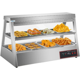 Lämmitetty esittelyvitriini 2 tasoa Avautuu taka- ja etupuolelta 1200x655x740mm Työtasolle | Adexa HW2X4