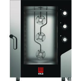 Ammattilainen yhdistelmäuuni sähköinen 10 tasoa GN1/1 & 600x400m sähkömekaaniset ohjaimet suora höyry | Tecnoeka MKF1016S