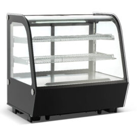 Näyttöjääkaappi 120 litraa 2 hyllyä Pyöristetty etuosa Musta | Adexa CW120RB